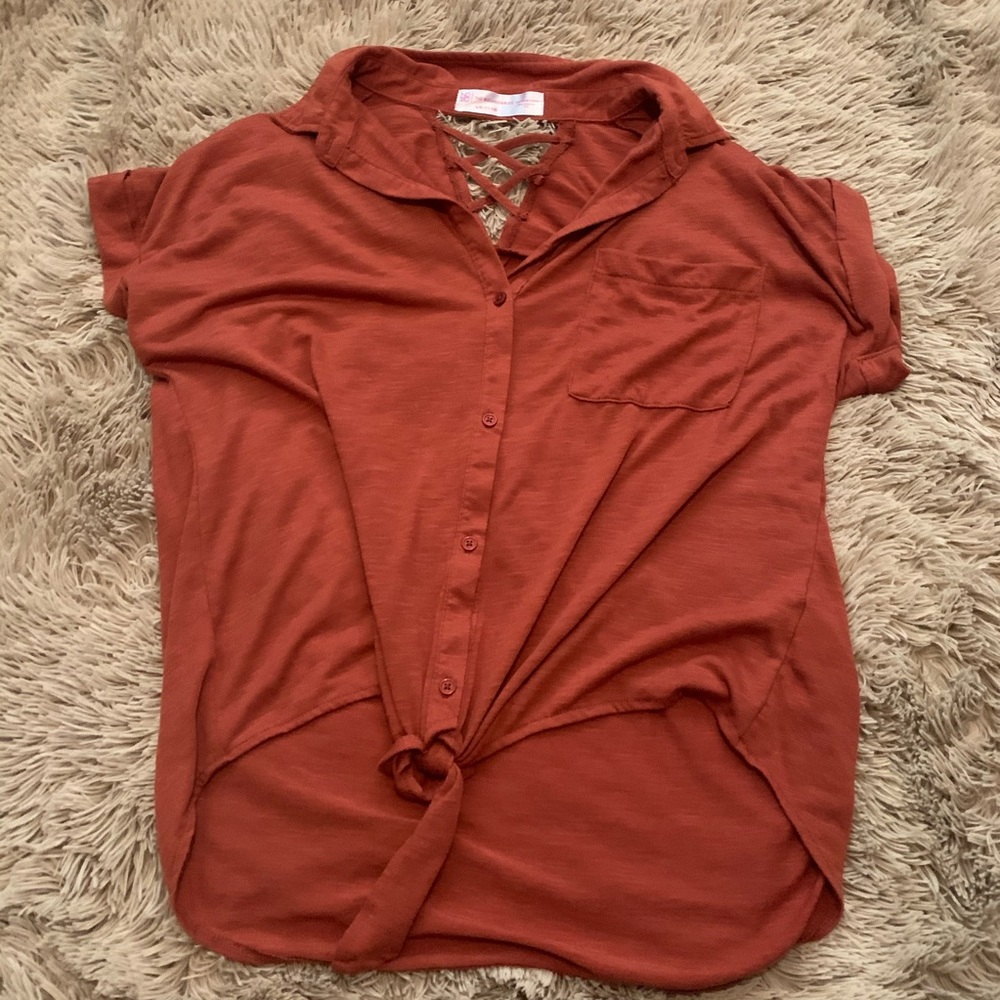 Large orange shirt
